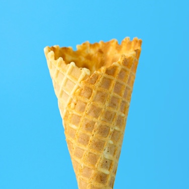 Ice cream cone with no ice cream