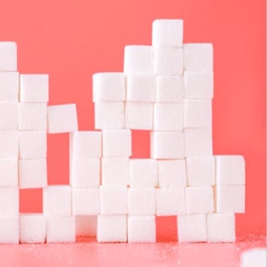 Stacked sugar cubes